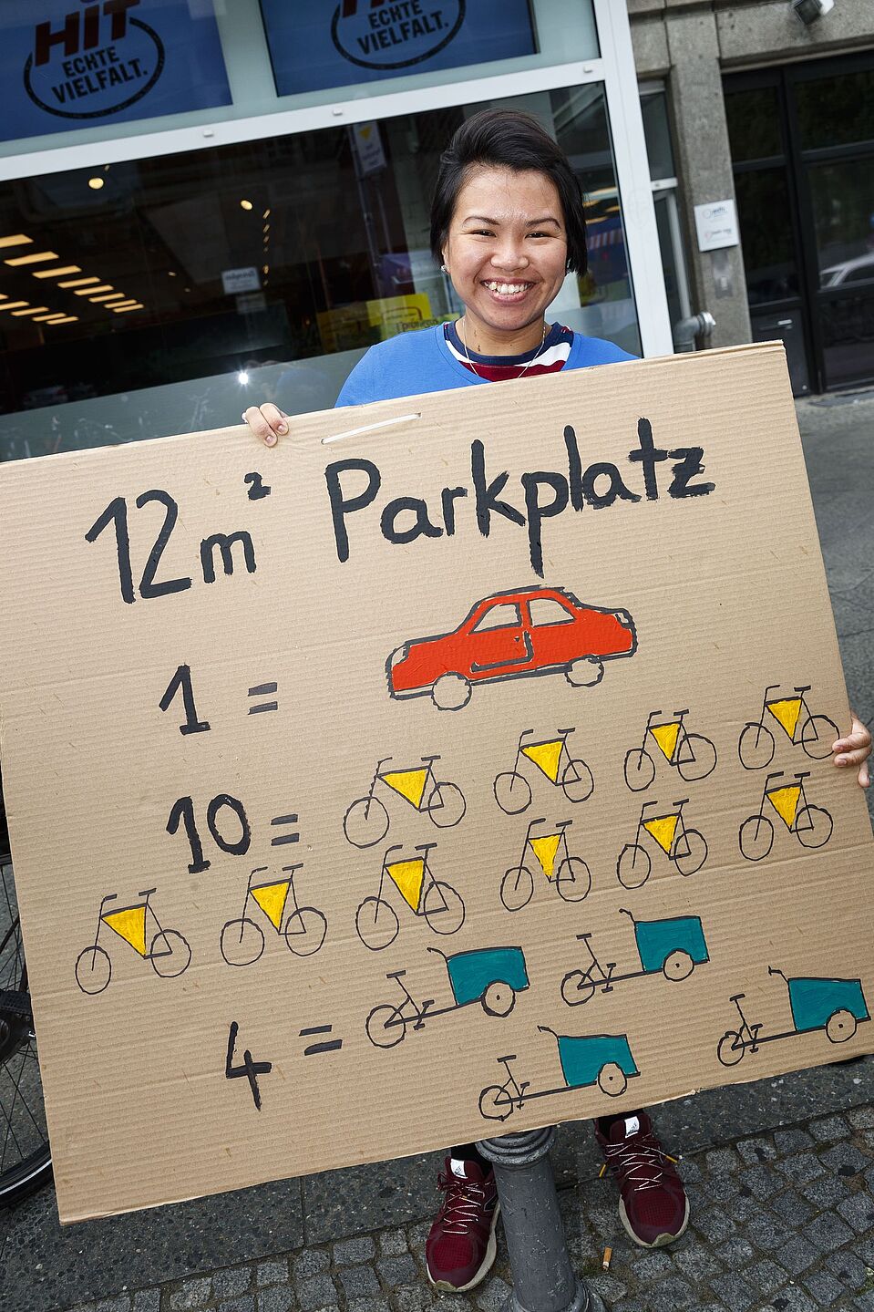 Der Flächenverbrauch für Pkw-Parkplätze ist groß. Der Flächenverbrauch für Pkw-Parkplätze ist groß.