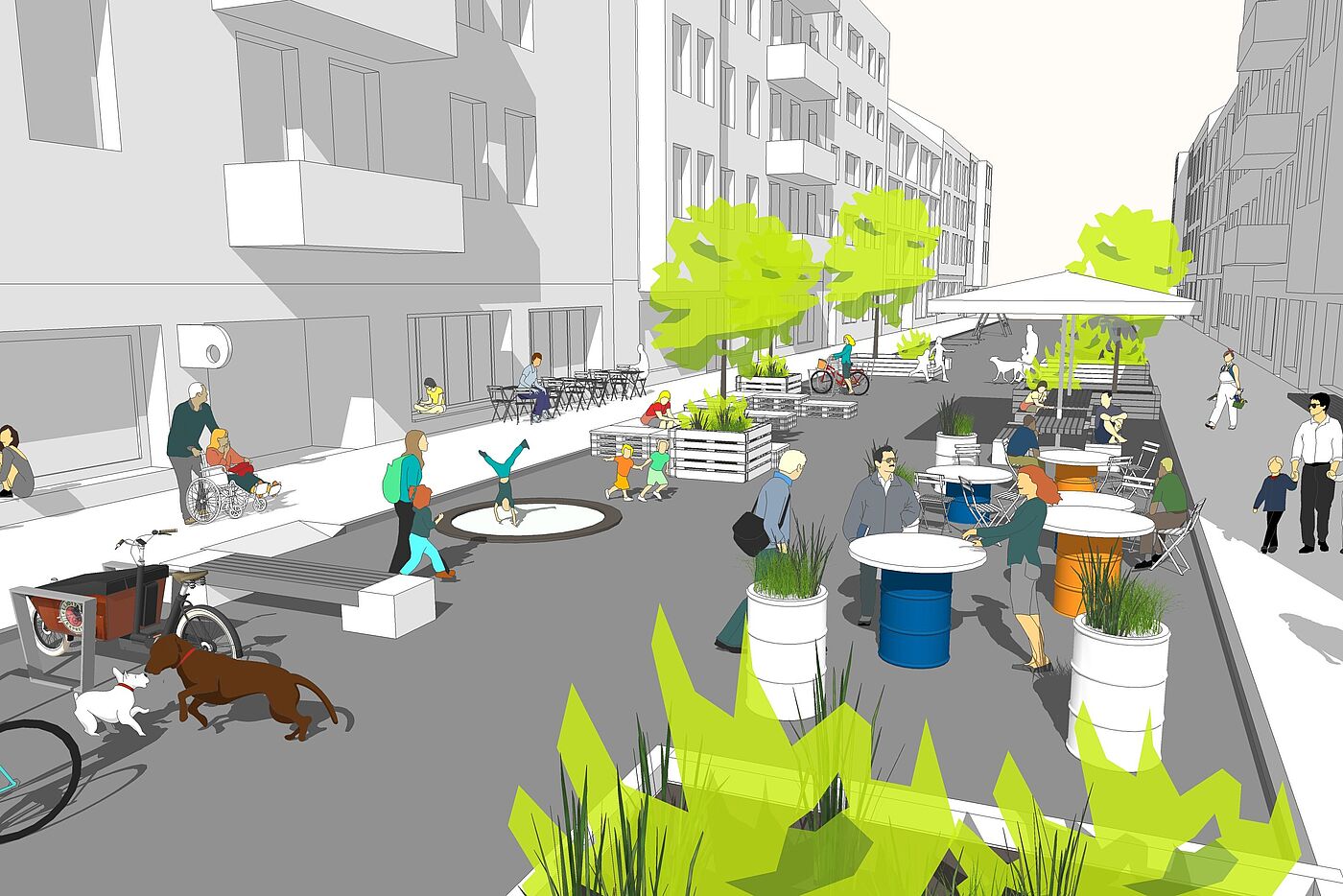 Grafik Timm Schwendy Stockholm Das Programm Sommerstraßen führt zu einer Belebung der Stadtviertel