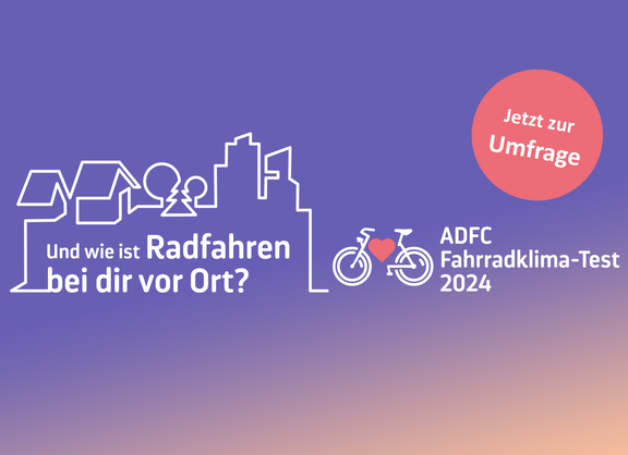 Die Umfrage zum ADFC-Fahrradklima-Test 2024 läuft vom 1. September bis 30. November